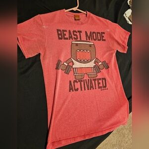 Men's small red tshirt: Beast Mode Domo